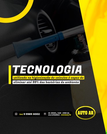 Tecnologia utilizada na higienização de veículos é capaz de eliminar até 99% das bactérias do ambiente