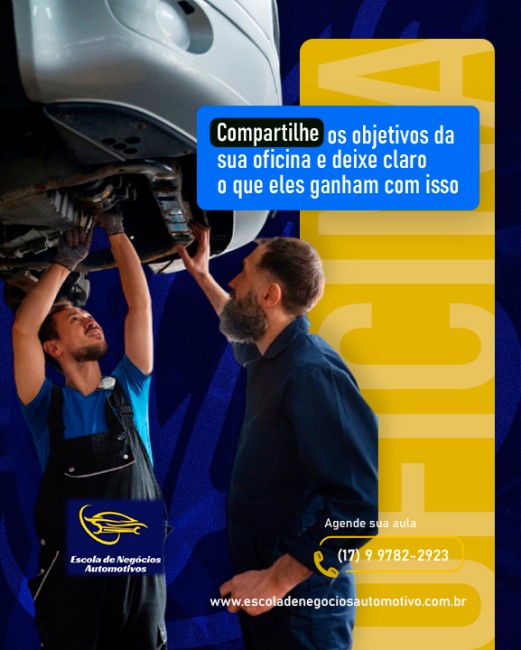 Compartilhe os objetivos da sua oficina e deixe claro o que eles ganham com isso