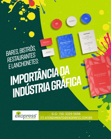 Bares, bistrôs, restaurantes e lanchonetes: importância da indústria gráfica
