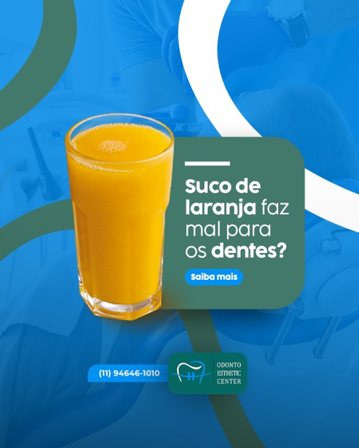 Suco de laranja faz mal para os dentes?