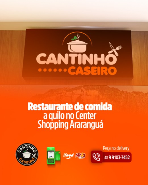 Restaurante de comida a quilo no Center Shopping Araranguá