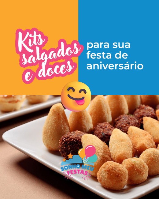Kits salgados e doces para sua festa de aniversário