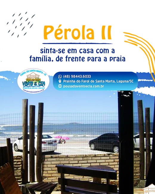 Pérola II: sinta-se em casa com a família, de frente para a praia