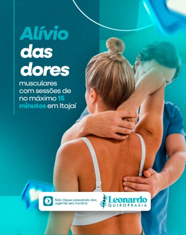 Alívio das dores musculares com sessões de no máximo 15 minutos em Itajaí