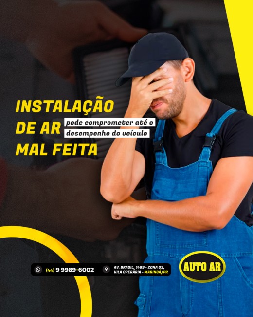 Instalação de ar mal feita pode comprometer até o desempenho do veículo