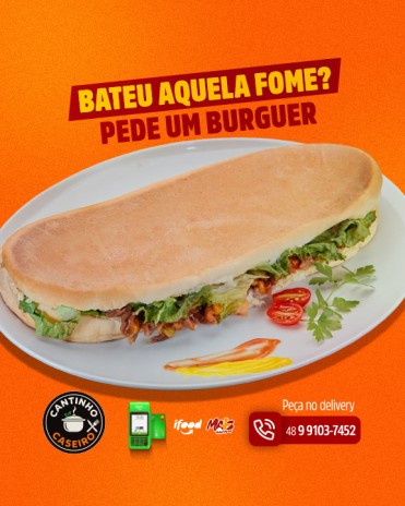 Bateu aquela fome? Pede um burguer!