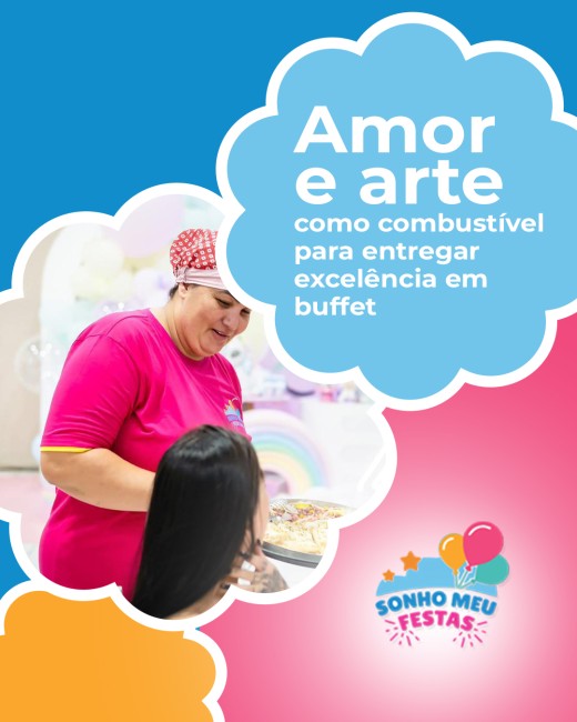 Amor e arte como combustível para entregar excelência em buffet