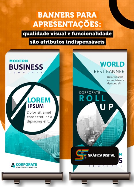 Banners para apresentações: qualidade visual e funcionalidade são atributos indispensáveis