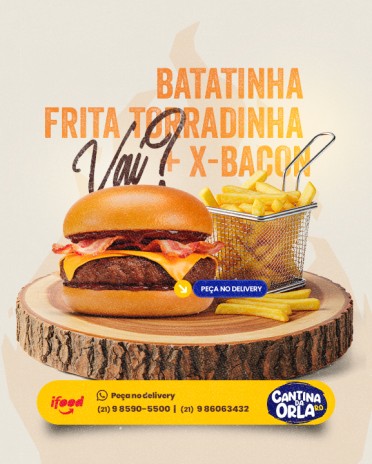 Batatinha frita torradinha e X-Bacon: vai?