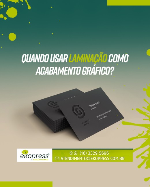 Quando usar laminação como acabamento gráfico?
