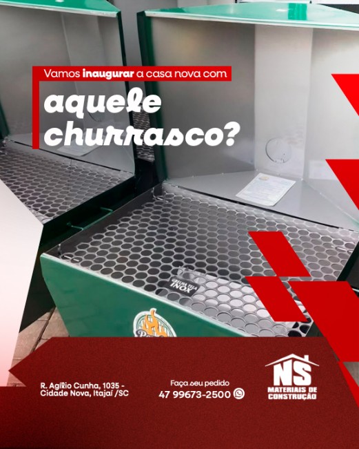 Vamos inaugurar a casa nova com aquele churrasco?
