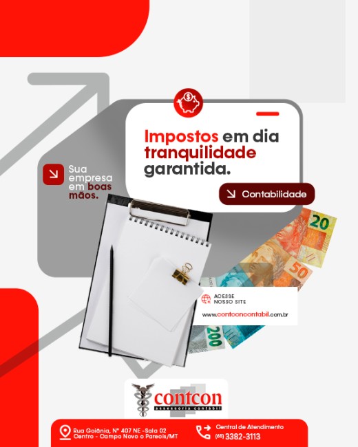 Impostos em dia, tranquilidade garantida.