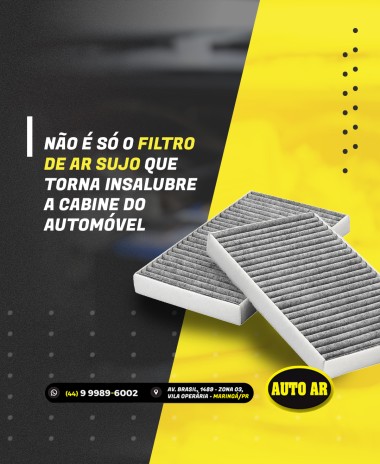 Não é só o filtro de ar sujo que torna insalubre a cabine do automóvel