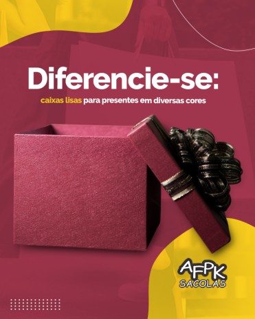 Diferencie-se: caixas lisas para presentes em diversas cores