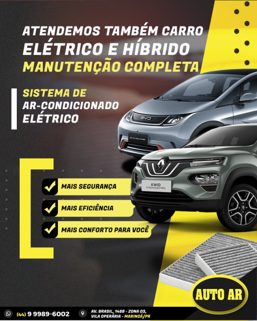 Cuidamos do seu carro elétrico e híbrido com atenção especial!