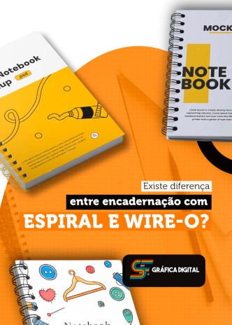 Existe diferença entre encadernação com espiral e wire-o?