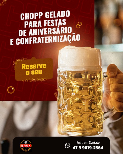 Chopp gelado para festas de aniversário e confraternização