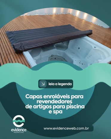 Capas enroláveis para revendedores de artigos para piscina e spa