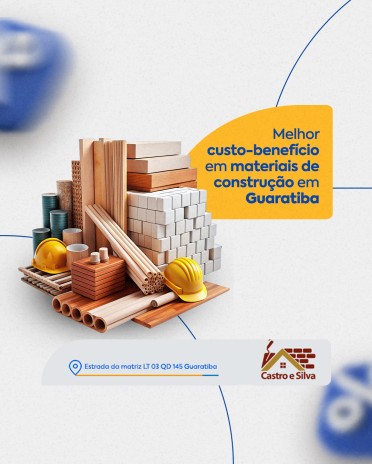 Melhor custo-benefício em materiais de construção em Guaratiba
