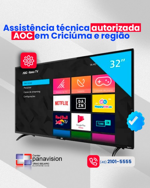 Assistência técnica autorizada AOC em Criciúma e região