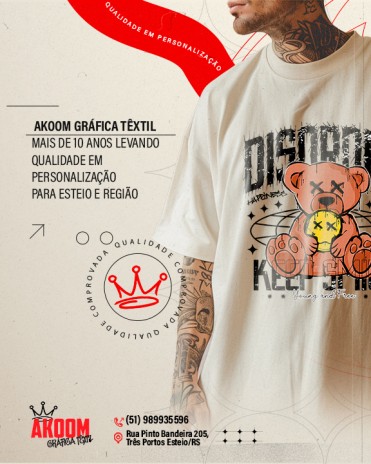 Akoom Gráfica Têxtil: mais de 10 anos levando qualidade em personalização para Esteio e região