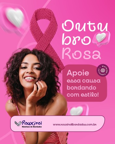 Outubro Rosa – Apoie essa causa bordando com estilo! 