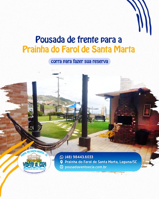 Pousada de frente para a Prainha do Farol de Santa Marta: corra para fazer sua reserva