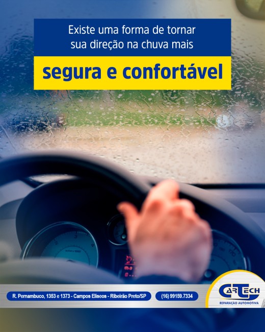 Existe uma forma de tornar sua direção na chuva mais segura e confortável