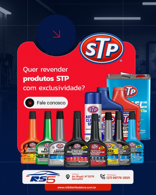 Quer revender produtos STP com exclusividade? Fale com a RS5 Distribuidora!