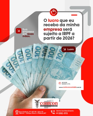 O lucro que eu recebo da minha empresa será sujeito a IRPF a partir de 2026?