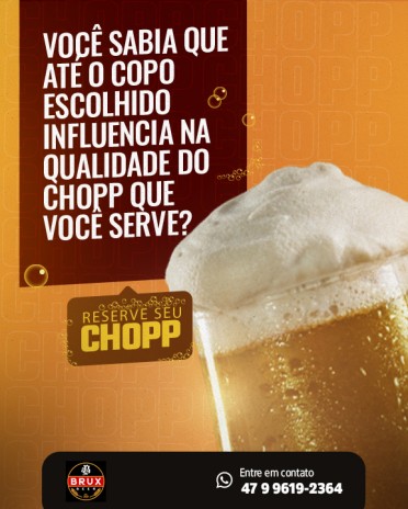 Você sabia que até o copo escolhido influencia na qualidade do chopp que você serve?