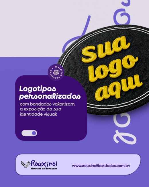 Logotipos personalizados com bordados valorizam a exposição da sua identidade visual
