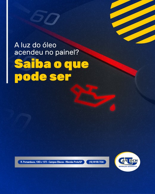 A luz do óleo acendeu no painel? Saiba o que pode ser