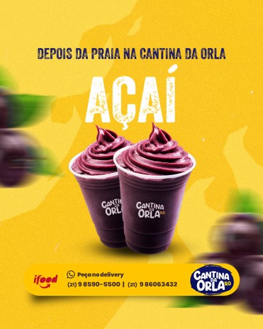 Açaí depois da praia na Cantina da Orla