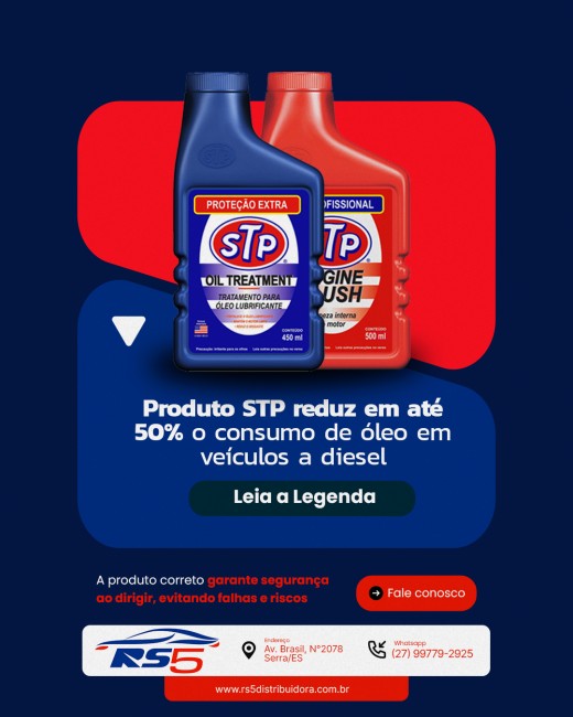 Produto STP reduz em até 50% o consumo de óleo em veículos a diesel