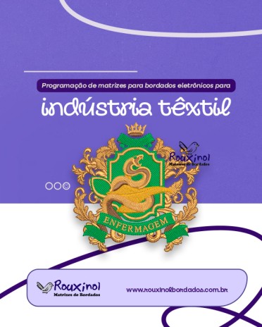 Programação de matrizes para bordados eletrônicos para indústria têxtil