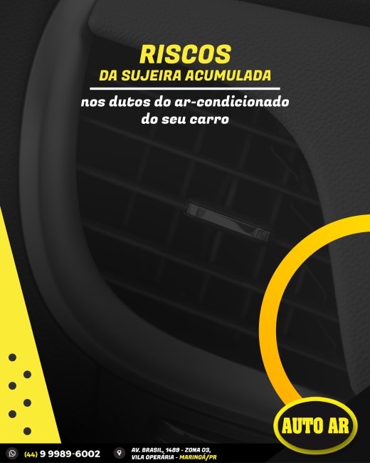 Riscos da sujeira acumulada nos dutos do ar-condicionado do seu carro