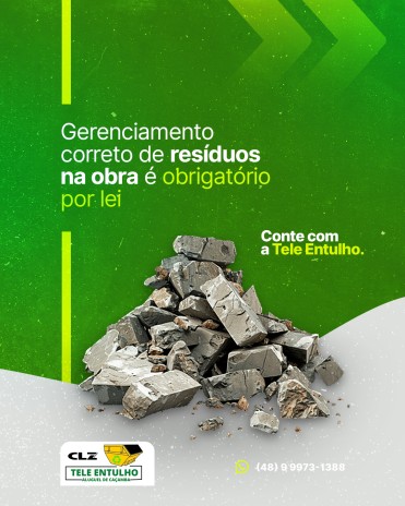 Gerenciamento correto de resíduos na obra é obrigatório por lei