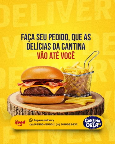 Faça seu pedido, que as delícias da Cantina vão até você
