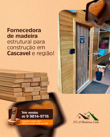 Fornecedora de madeira estrutural para construção em Cascavel e região