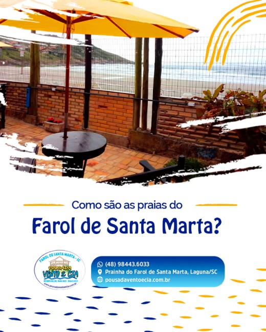 Como são as praias do Farol de Santa Marta?