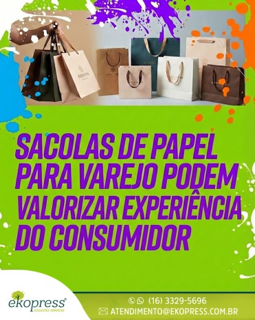 Sacolas de papel para varejo podem valorizar experiência do consumidor