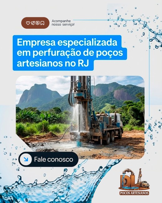 Empresa especializada em perfuração de poços artesianos no RJ