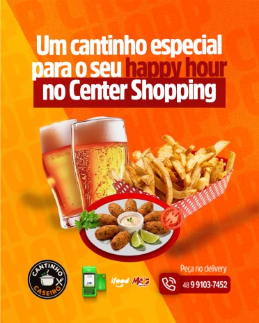 Um Cantinho especial para o seu happy hour no Center Shopping