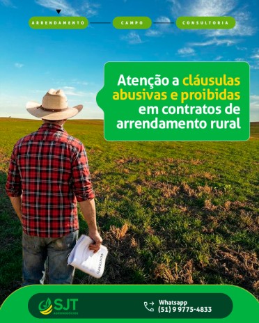 Atenção a cláusulas abusivas e proibidas em contratos de arrendamento rural