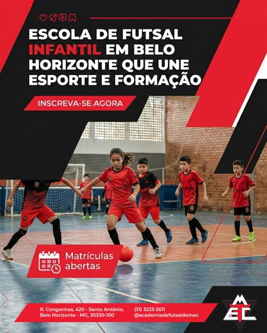 Escola de futsal infantil em Belo Horizonte que une esporte e formação