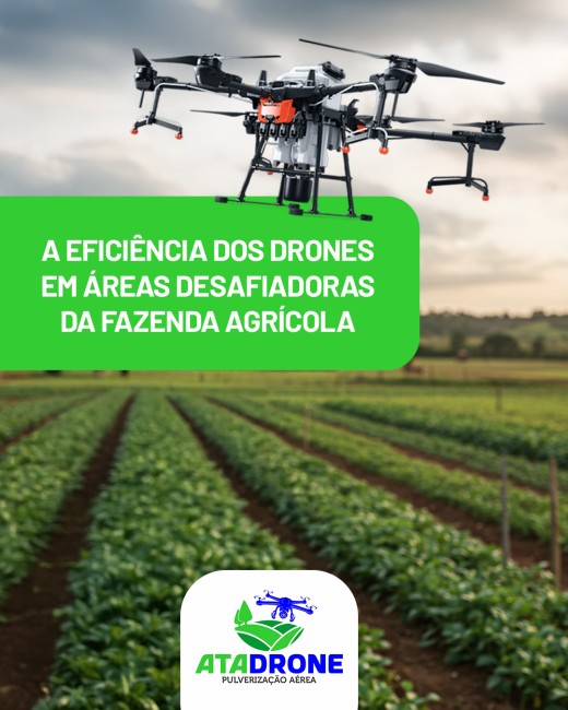 A eficiência dos drones em áreas desafiadoras da fazenda agrícola