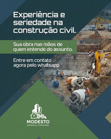 ( Imagem para anuncio )Experiência e seriedade na construção civil. Sua obra nas mãos de quem entende do assunto.  Entre em contato agora pelo whatsapp>