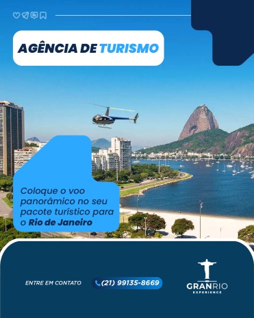 Agência de turismo: coloque o voo panorâmico no seu pacote turístico para o Rio de Janeiro