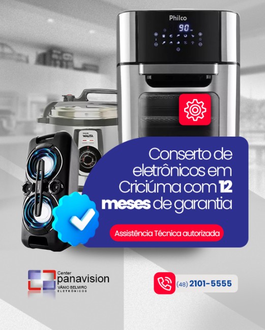 Conserto de eletrônicos em Criciúma com 12 meses de garantia